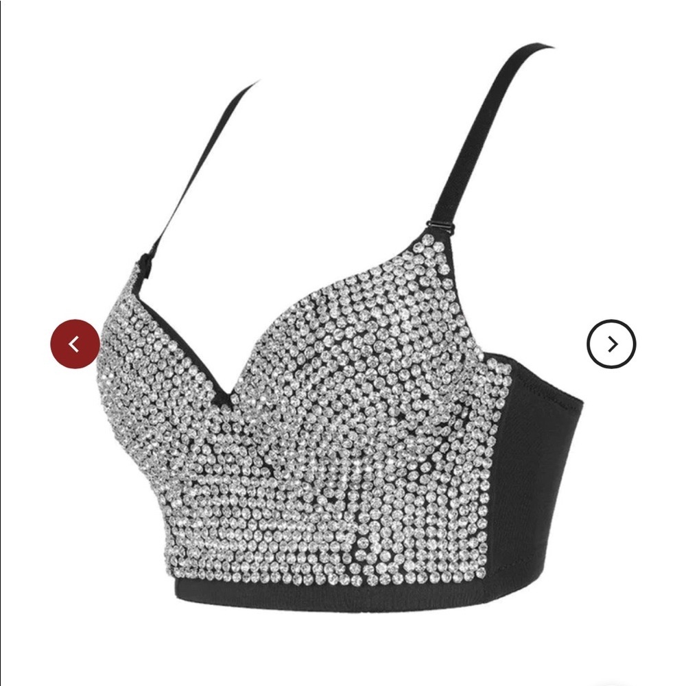 Mew Mews crystal Brianna Corset Bra top